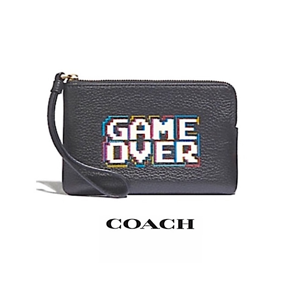 NWT Coach Pac-Man Game Over Wristlet